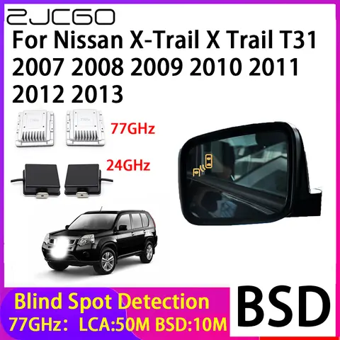 ZJCGO 자동차 사각 지대 감지 BSD 미러 후면 레이더 감지 시스템 닛산 X-트레일 X 트레일 T31 2007 ~ 2013
