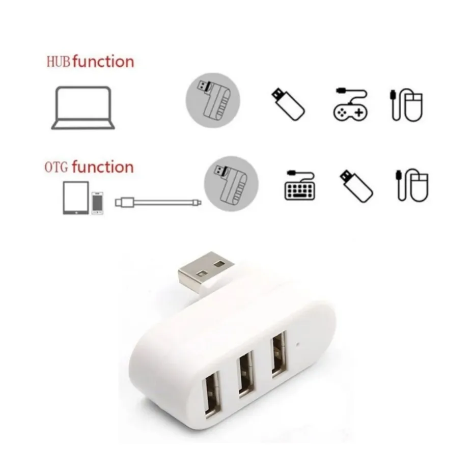 USB Splitter Extender USB Hub High-Speed Multi Port Plug and Play Suitable for PC Laptops MacBooks Keyboards Mice Hard Drives