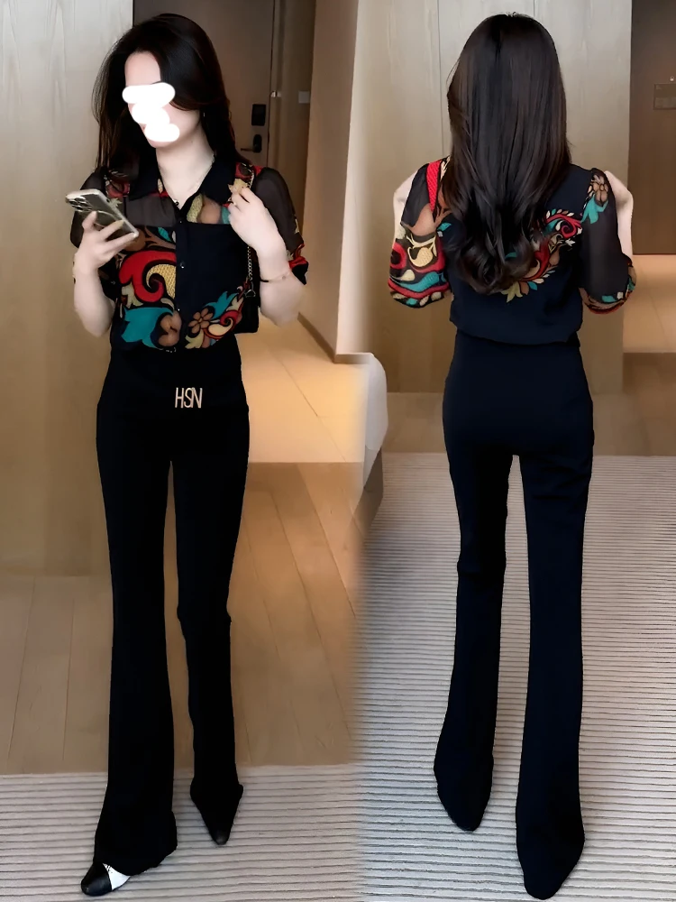 

Faionable Casual Embroidered ort Sve irt Women's 2026 Summer New Sle Slimming Young-looking ort Length Top