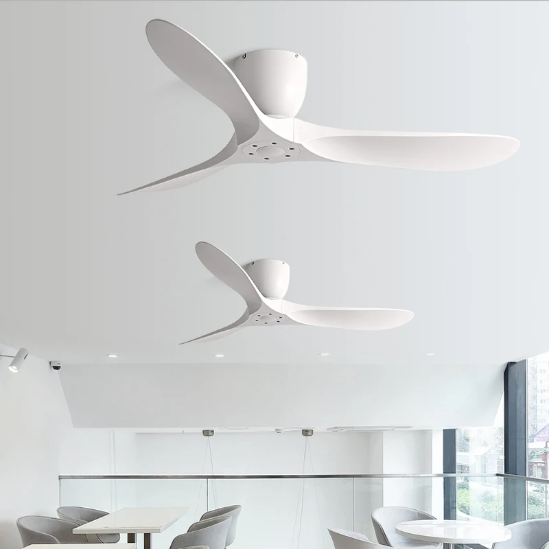 42 52 60 Inch Ceiling Fan Industrial Vintage ABS Ventilator No Light Remote Control for Home Hotel Office Coffee Shop Decoration