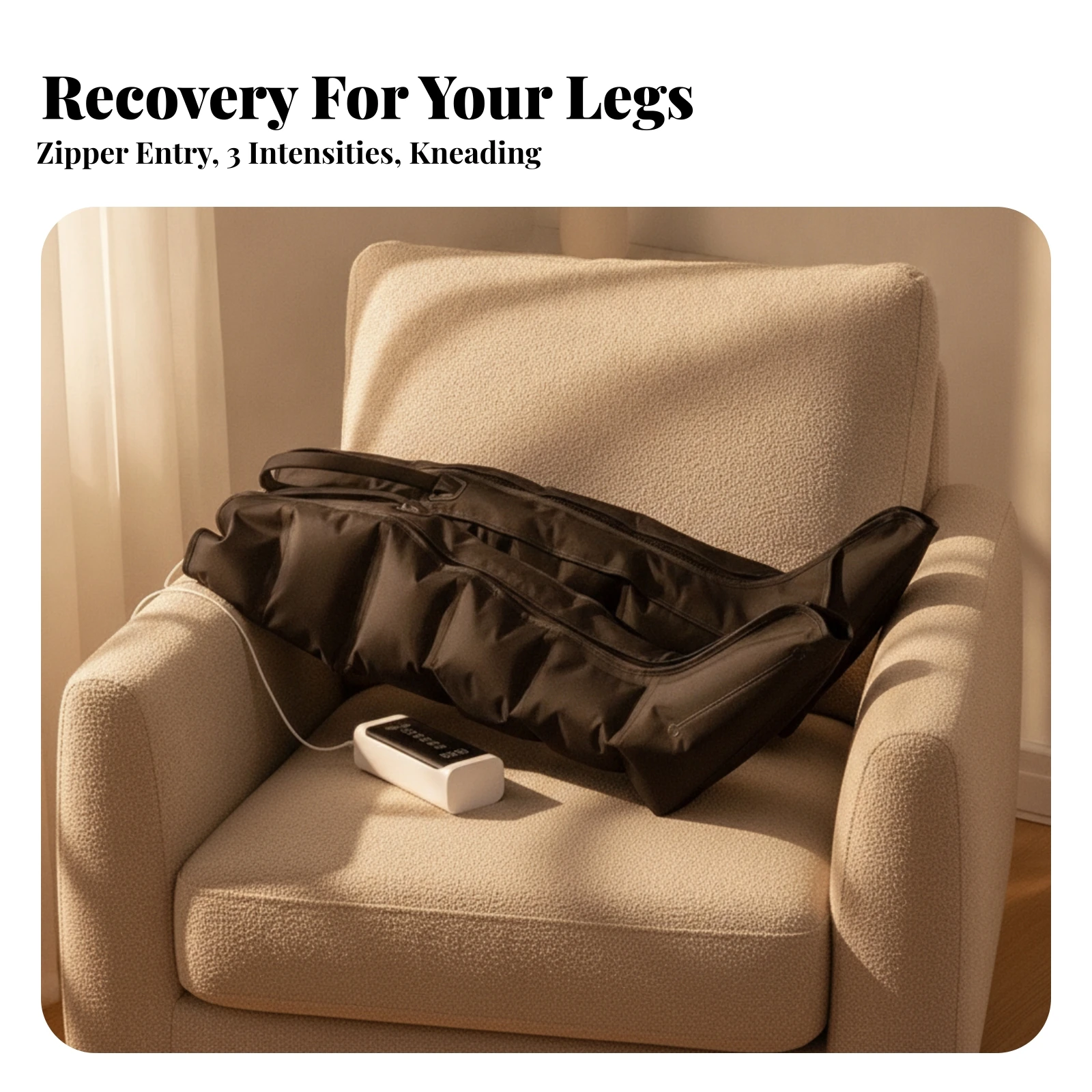 Leg and Foot Air Compression Massager Multiple Massage Modes Air Compression Leg Massager with Foot Sections Corded