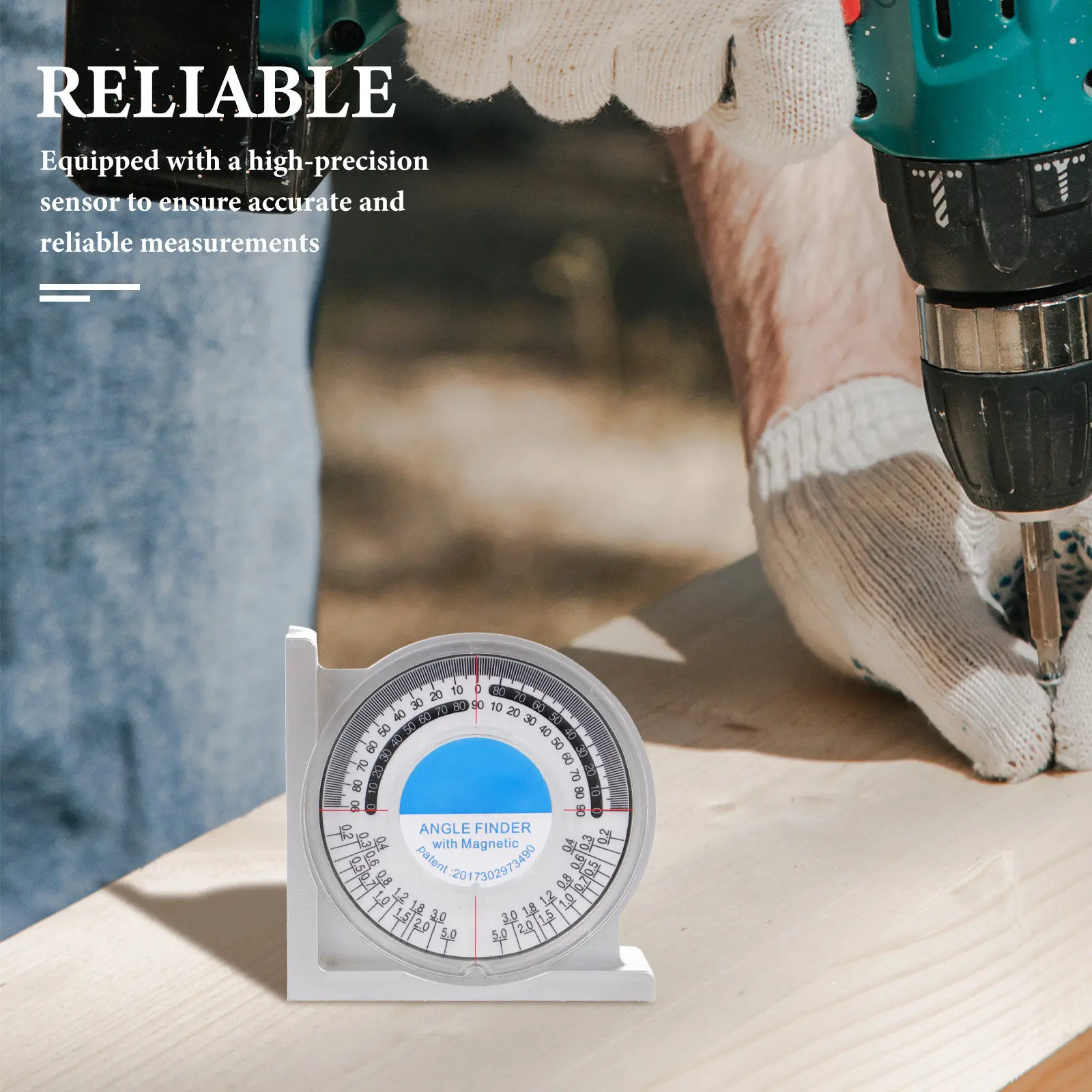 Multi-Function Bubble Angle Gauge Precision Level Inclinometer for Measuring Slopes Angles and Bubble Levels in Construction DIY