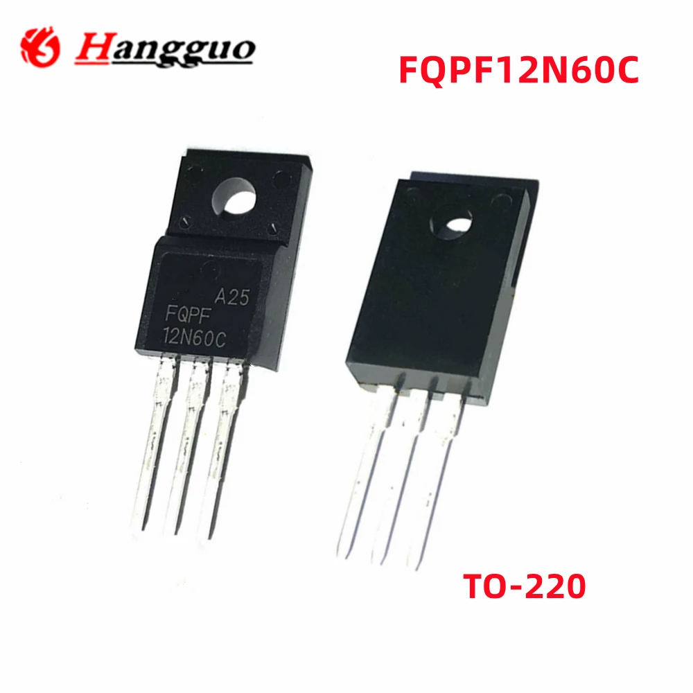 10PCS/Lot New Original FQPF12N60C 12N60C 12N60 600V 12A MOSFET TO-220 N-Channel transistor TO-220F