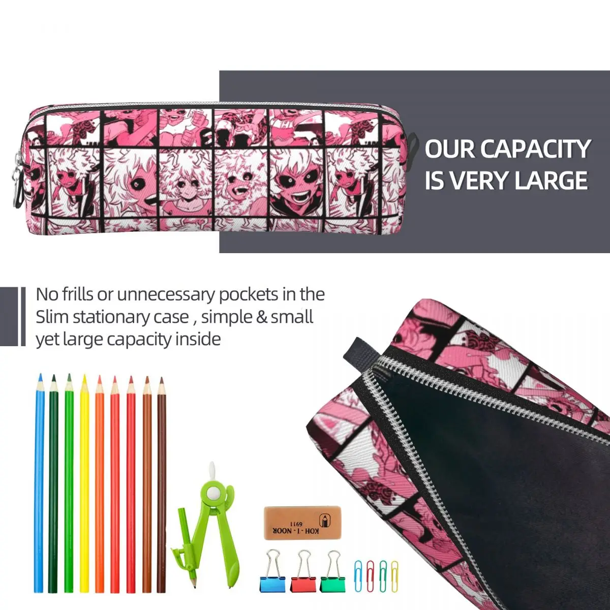 Boku No My Hero Academia أنيمي مقلمة كلاسيكية مينا أشيدو كولاج صندوق القلم حقيبة الفتيات الفتيان اللوازم المدرسية هدية pencelcases