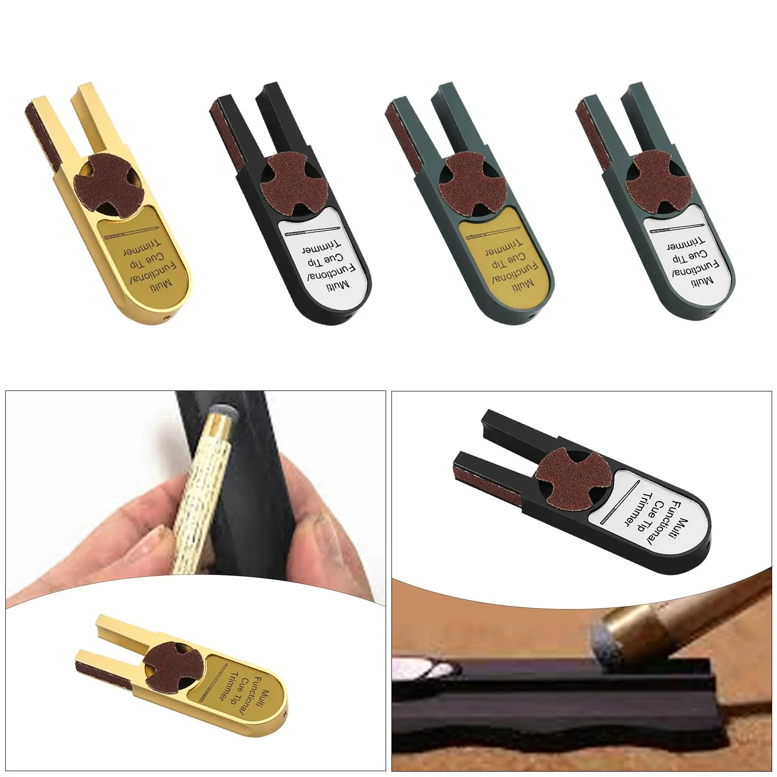 Pool Cue Tip Shaper Cue Tip Levigatrice a forma di U Stecca da biliardo Strumento da biliardo