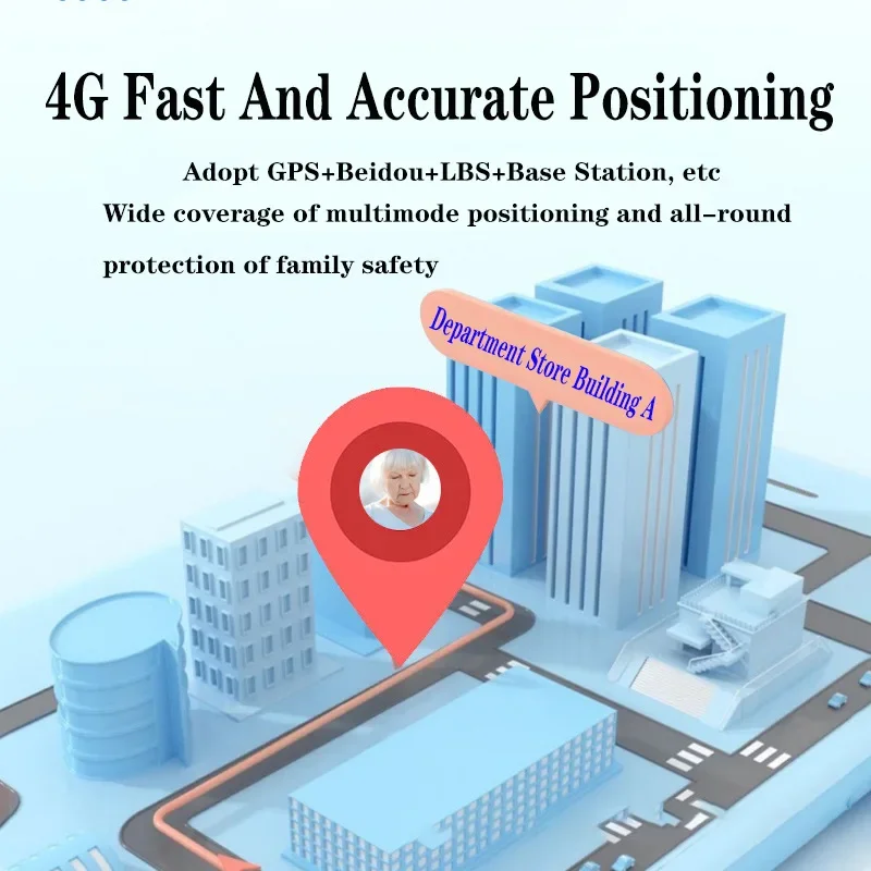 New 4G Mini GPS Tracker SOS Pendant GPS Locator IP67 Waterproof Fall Alarm For Elderly Children Anti-Lost Safety Tracking Device