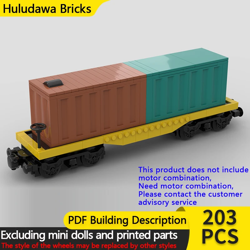 

Модель городской автомобиль MOC, строительные кирпичи, моторизованный грузовой поезд, каретка, модульная технология, детские праздничные подарки, сборка игрушек, костюм