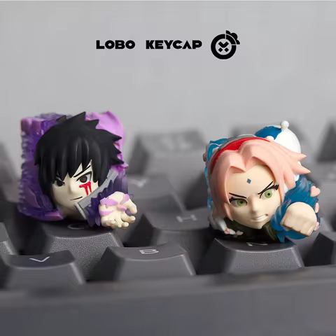 Lobo Keycap Naruto Uchiha Sasuke Haruno Sakura 3d Custom Resin Backlit Artisan Esc Keycap For Universal Mechanical Keyboard Fans