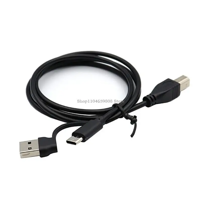 USB TypeC ذكر إلى USB Type-B ذكر كابل طابعات خط البيانات اتصال سهل #4