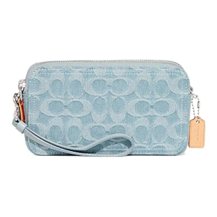 COACH Kira Fabric Camera Bag, Handheld Shoulder Bag, Crossbody Bag Small Women's Blue CK010-LHPBU