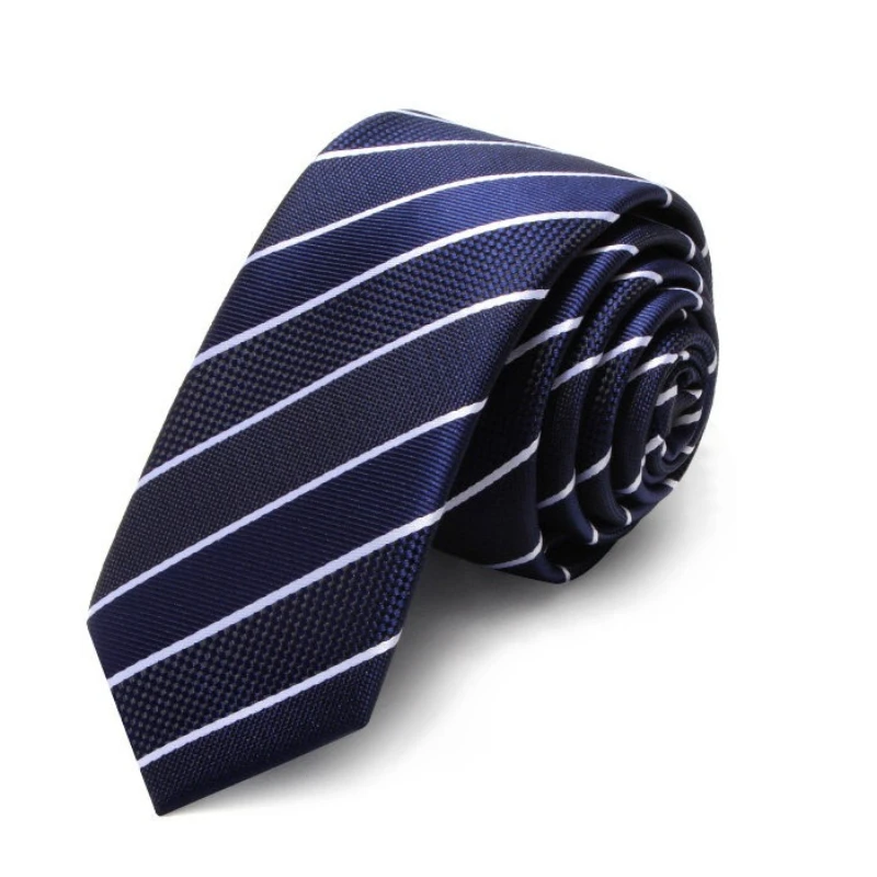 メンズネクタイ-55cm-スキニータイ-ファッション-ブルーストライプ-ネクタイ-スタイル-スタッフワーク-ジャカード-ビジネス-ウェディングドレス-スリムタイ-ギフトボックス付き