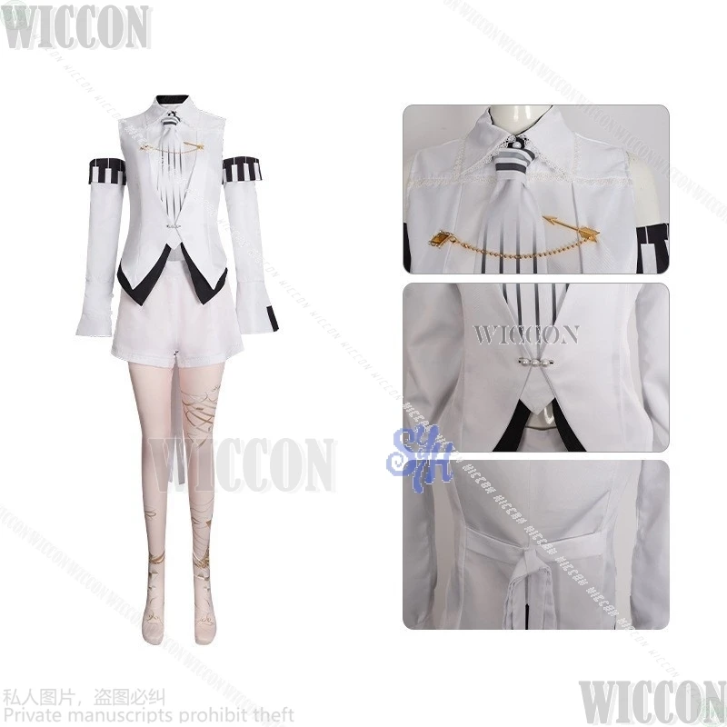 PJSK YOISAKI KANADE Wl2 Cosplay Game Project Sekai Anime White Mini Short Idol Stage Uniform Wigs Halloween Comic Con Roleplay