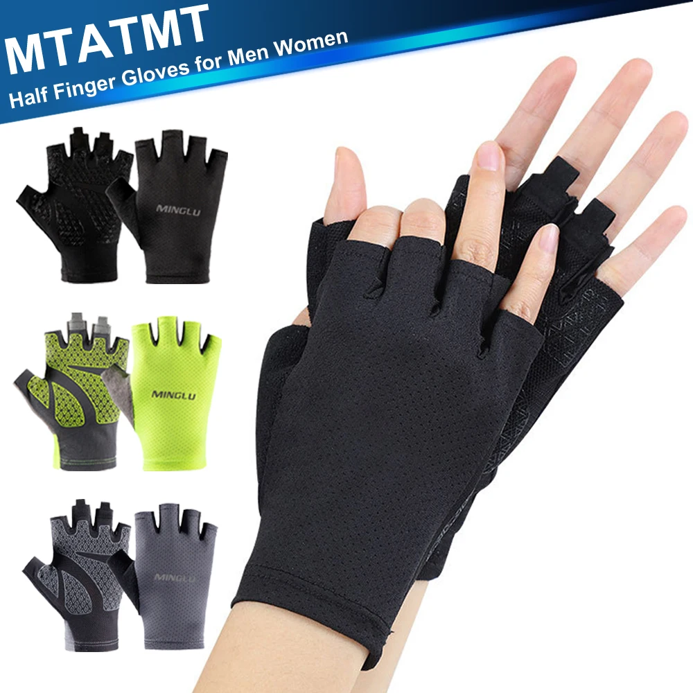 Half-Finger Cycling Gloves Non-Slip Shock Absorption Breathable Cushion MTB Bike Road Bike Gloves Motorcycle Outdoor Sports