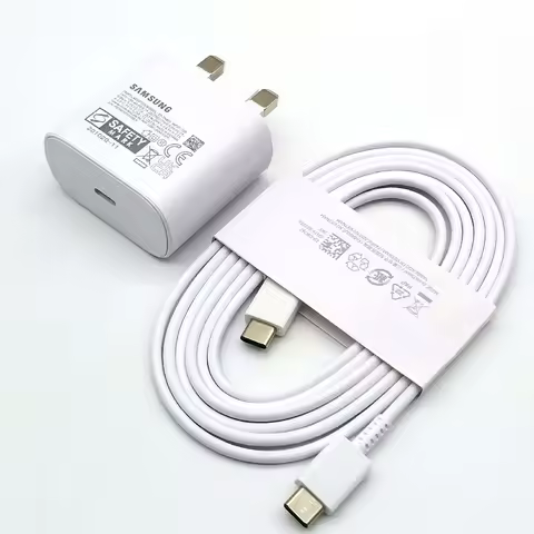 Samsung UK Charger 25W PD Super Fast Charging Adapter For Galaxy S24 S23 S22 S21 S20 Ultra Z Flip Fold 6 5 4 3 2 A55 A35 A25 A15