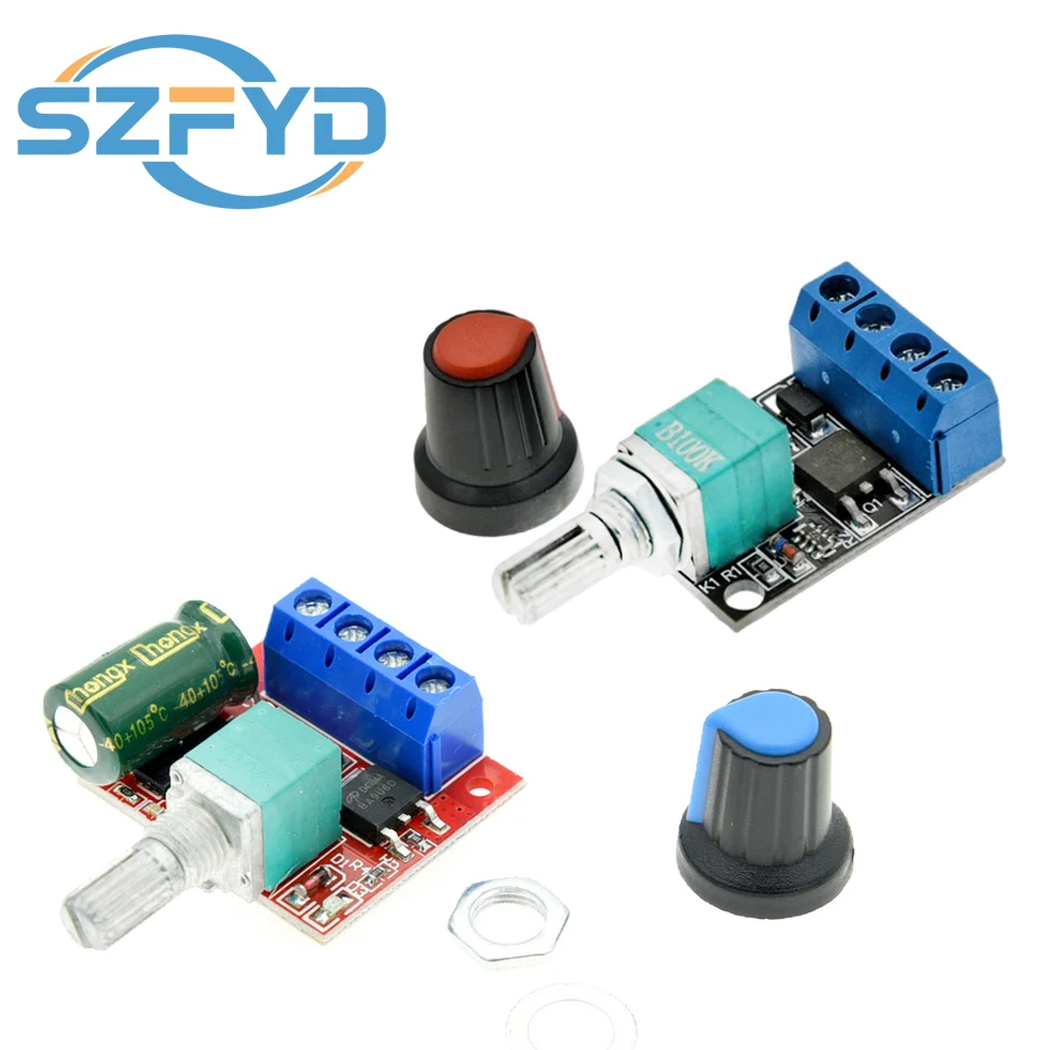 Mini 5A 10A 90W PWM 12V DC Motor Speed Controller Module DC-DC 4.5V-35V Adjustable Regulator Control Governor Switch 24V