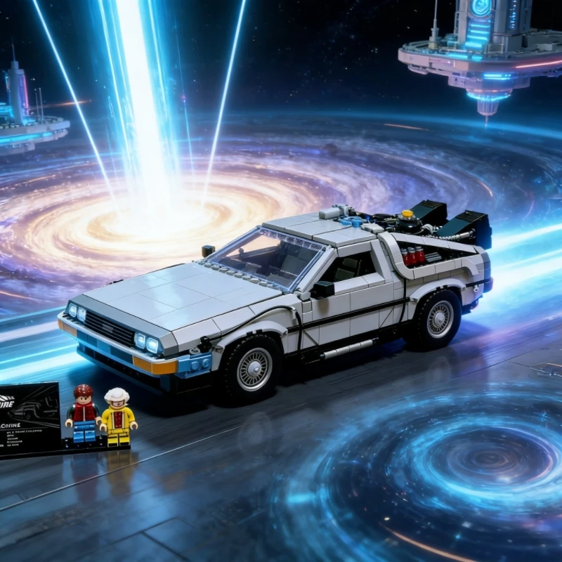 

Совместимый конструктор 10300 «Назад в будущее»: Машина времени DeLorean DMC-12, сборные блоки для автомобиля, коллекционные детали.