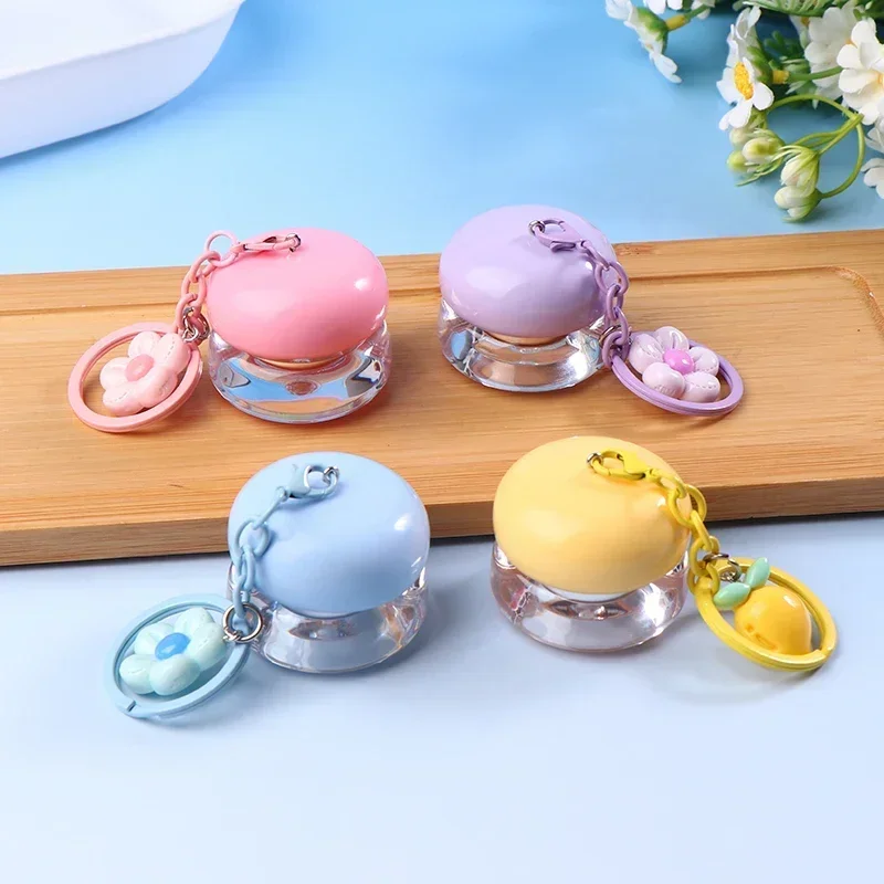 1 قطعة 5 جرام صغيرة فارغة البلاستيك قناع الشفاه الجرار مع المفاتيح قلادة علب بلسم الشفاه كريم الشفاه بلسم الحاويات أحمر الشفاه ماكياج الحاويات #3