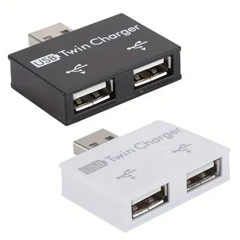 HUB USB adaptateur Extender Mini boîtier séparateur 1 à 2 Ports haute vitesse femelle USB2.0 pour PC portable U disque lecteur de carte souris clavier