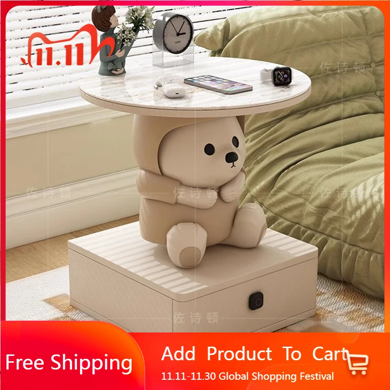 

Korean Cute Bedside Table Bedroom Small Drawers Wood Nightstand Trendy Simple Mini Low Mesitas De Noche Garden Furniture Sets