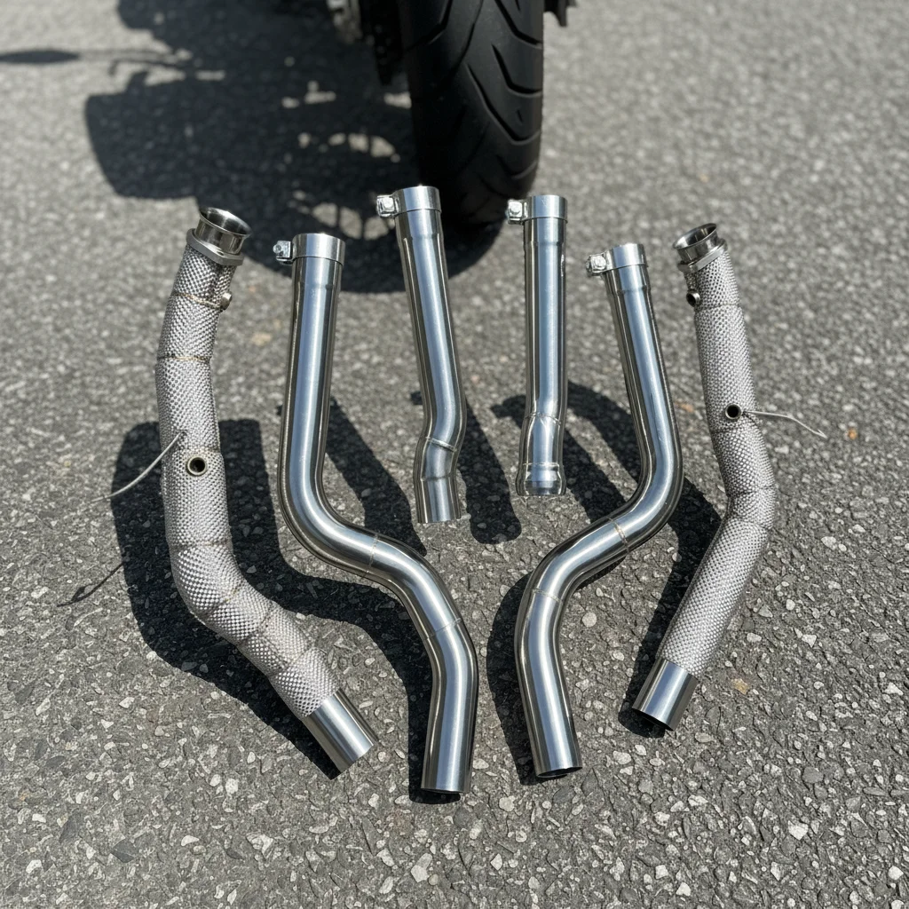 JTLD Straight Pipe Design Performance Exhaust System Stainless Downpipe For Mercedes-Benz CLS400 V6 C219 3.0 2014-2016 Escapes