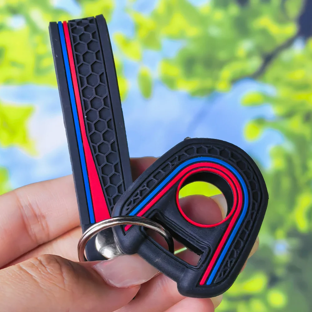 Premium Silicone Key Shell With Keychain For Honda CB650R High‑Grade Motorcycle Honeycomb Texture Protective Key Case Cap