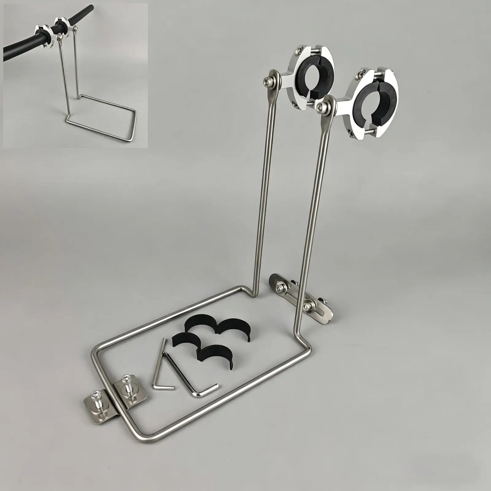 

Задний багажник для велосипеда из нержавеющей стали, высокопрочный велосипедный багажник с усиленной опорой для ежедневных поездок и путешествий