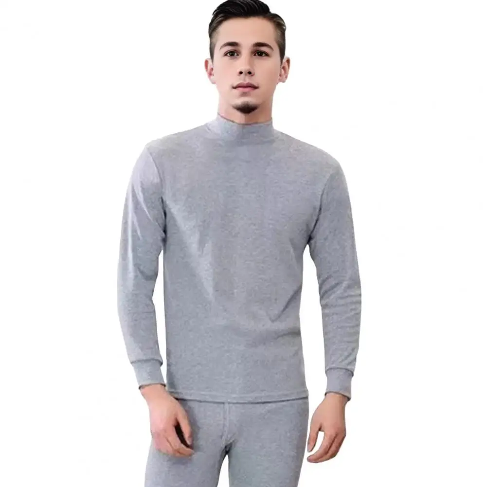 

Мужские зимние термобелье Long Johns с водолазкой, узкие брюки, теплые для занятий спортом