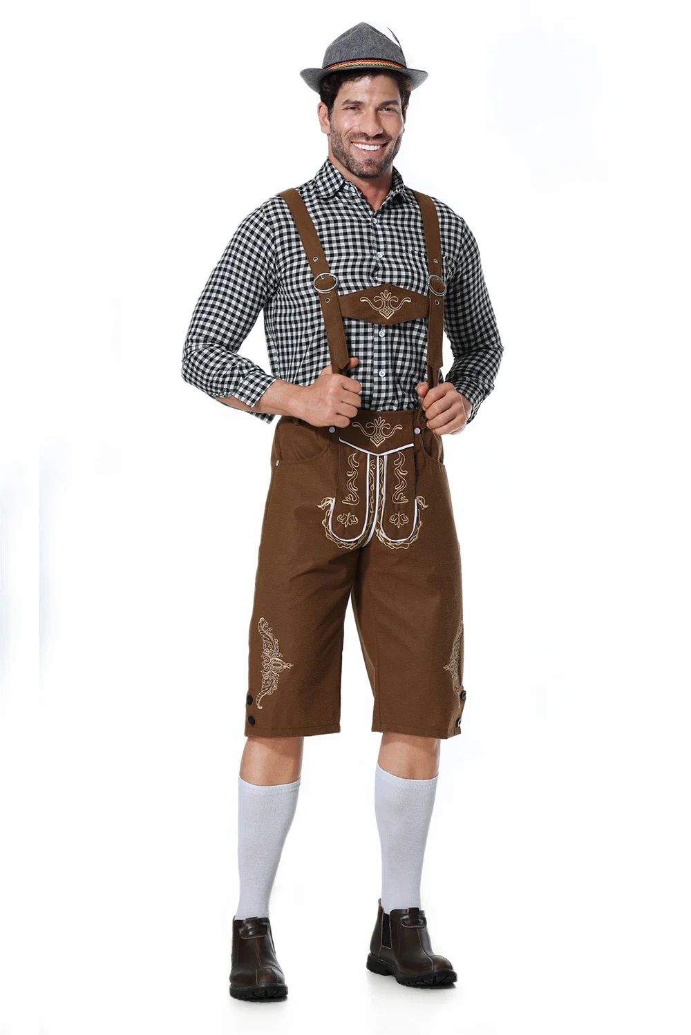 Deutsches bayerisches Bierkostüm für Mann und Frau, Oktoberfest-Kostüm, traditionelles Paar-Cosplay, Oktoberfest-Festival-Partykleidung – Detail 11