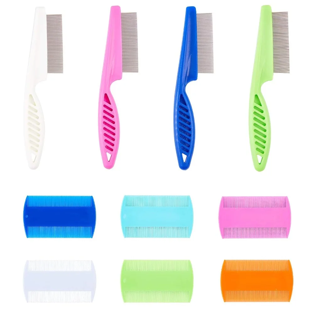 

Pet Grooming Fine Tooth Hair Combs 10 Pcs 2 Kinds of Plastic Combs Teeth Durable Remove Float Hair Combing Tangled