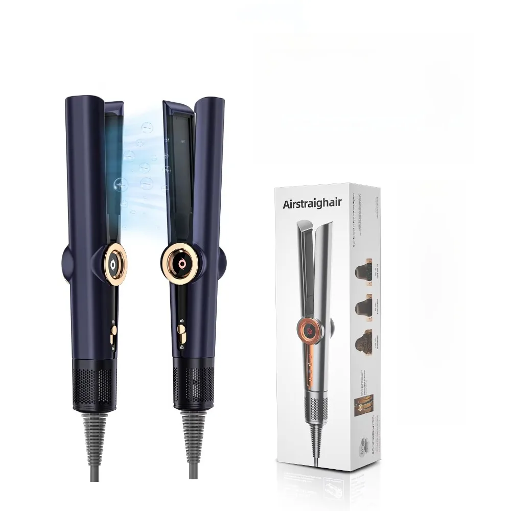 Professional Hair Straightener, 2 in 1 Wet to Dry Flat Iron, Negative Ion Electric Blow Dryer, Airflow Styling Tool