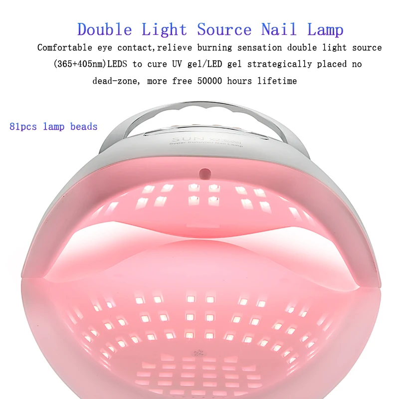 الشمس X23 ماكس الأشعة فوق البنفسجية LED مسمار مصباح آلة مجفف 81 المصابيح المهنية هلام البولندية تجفيف مصابيح مع الاستشعار التلقائي مانيكير صالون أداة