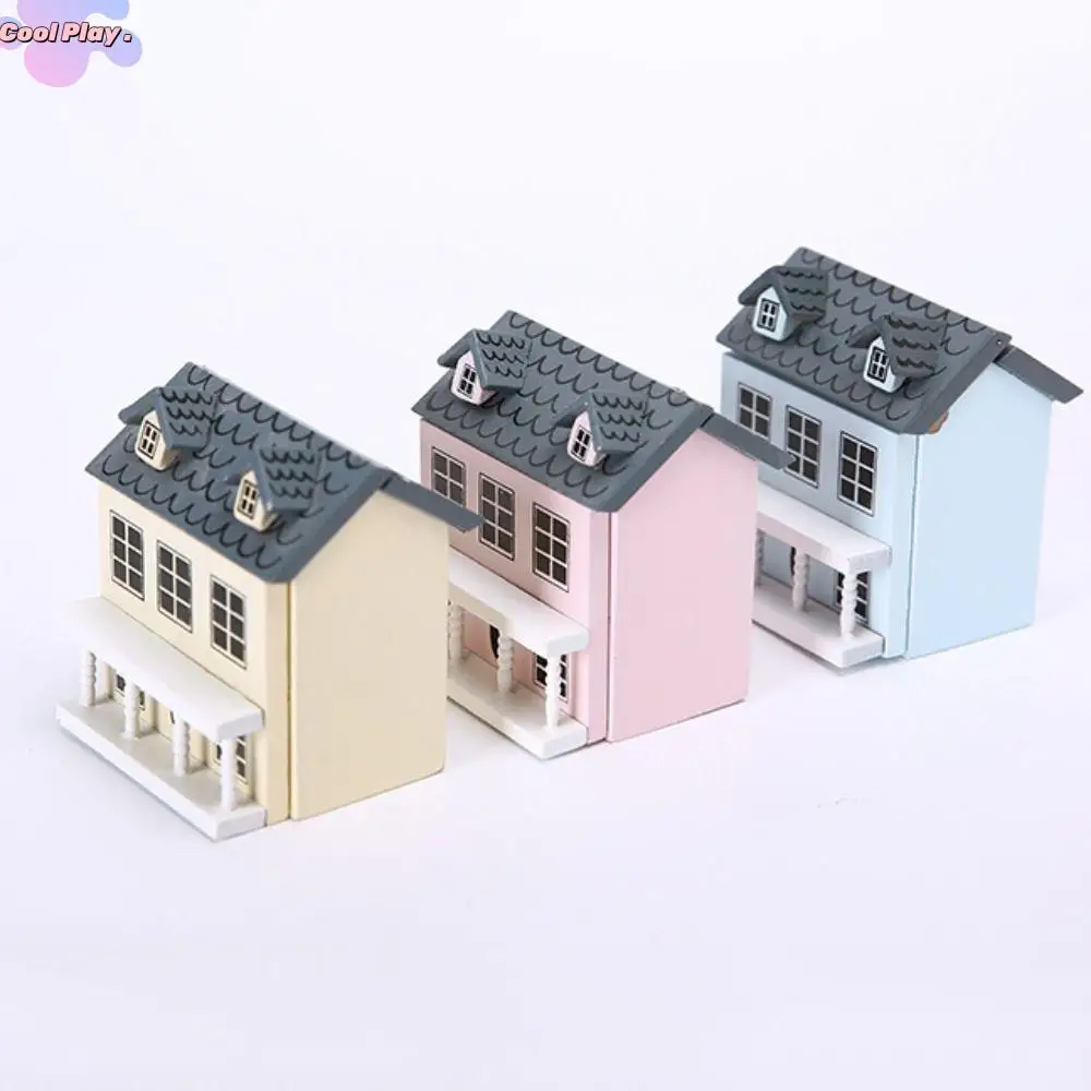 1:12 Dollhouse Dolls Miniature House Mini Villa Wooden Miniature Handicraft Building Mini Simulation Miniature Doll House Model