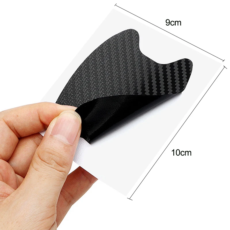 4Pcs Car Door Handle Stickers 3D Carbon Fiber Film Scratches Cover Car Stickers Universal Protector Sticker Auto Accsesories