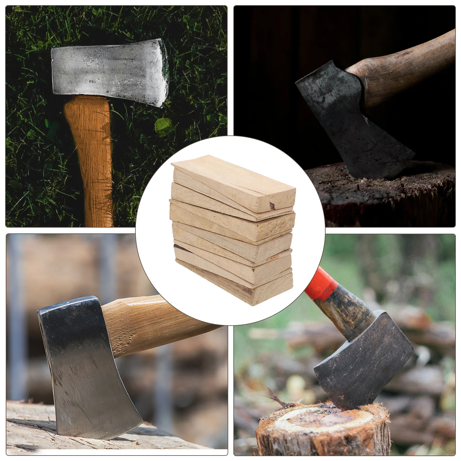 10pcs Wedge Plug Axe Handle Wedges Fastening Repair Wooden Veneer Splitting Tool Maintenance Stabilizer Hand Tools