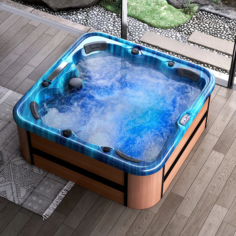 Surfing Jacuzzi Intelligent Thermostatic Heating Bubble Massage Outdoor Spa Pool Acrylic Bath