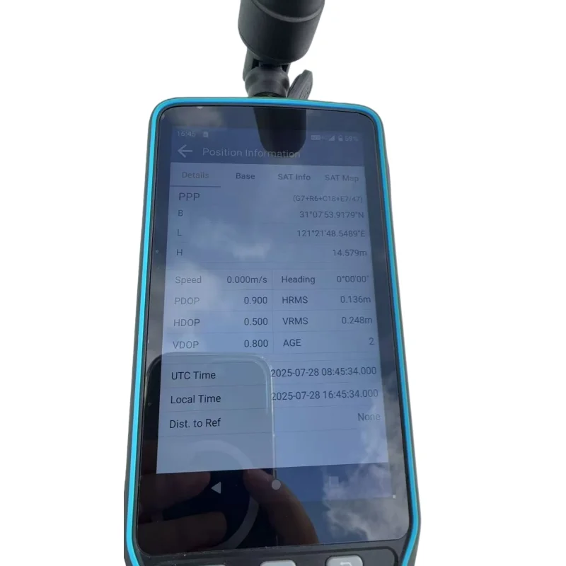 เครื่องเก็บข้อมูล GIS แบบพกพา GPS ความแม่นยำสูง รุ่น Y55G ระบบปฏิบัติการ Android 10 มาตรฐานกันน้ำ IP68 รองรับ PPP ใช้งานร่วมกับเครื่องมือสำรวจและทำแผนที่ส่วนใหญ่