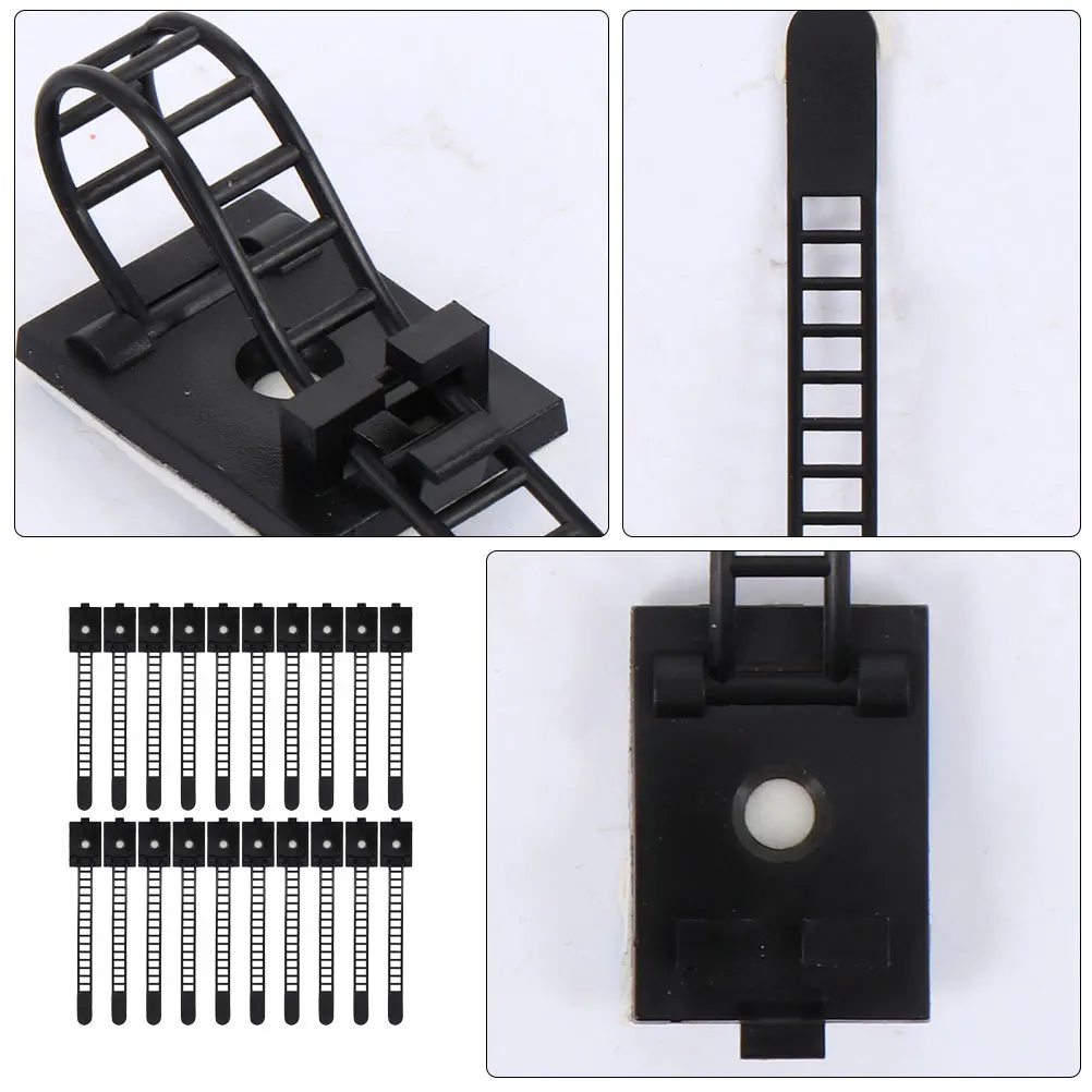 

25Pcs Cable Clips Adhesive Wire Management Clips Adjustable Cord Holders for Cable Organization Wire Holders for Cables