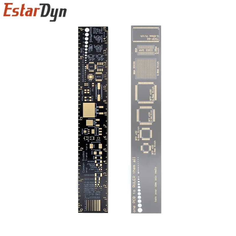 PCB Ruler 15cm For Electronic Engineers For Geeks Makers Fans PCB Reference Ruler PCB Packaging Units v2 - 6