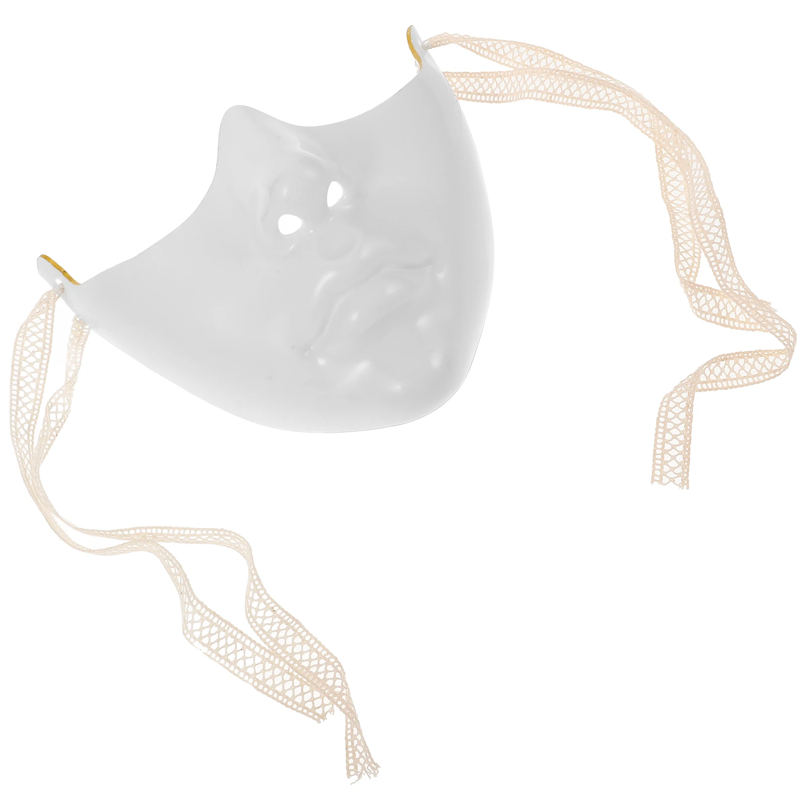 

2Pcs Half Face Mask Blank Masquerade Comfortable Lightweight Cosplay Party Tie Rope Lower Half Mask for Men Women