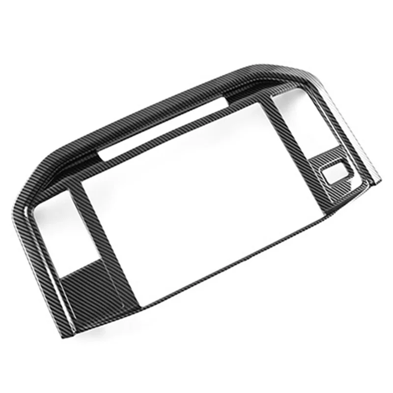 

ABTC-Carbon Fiber Style Central Control Panel Navigation Frame Decoration Raptor F150 2021 2022 2023 Car Accessories Parts