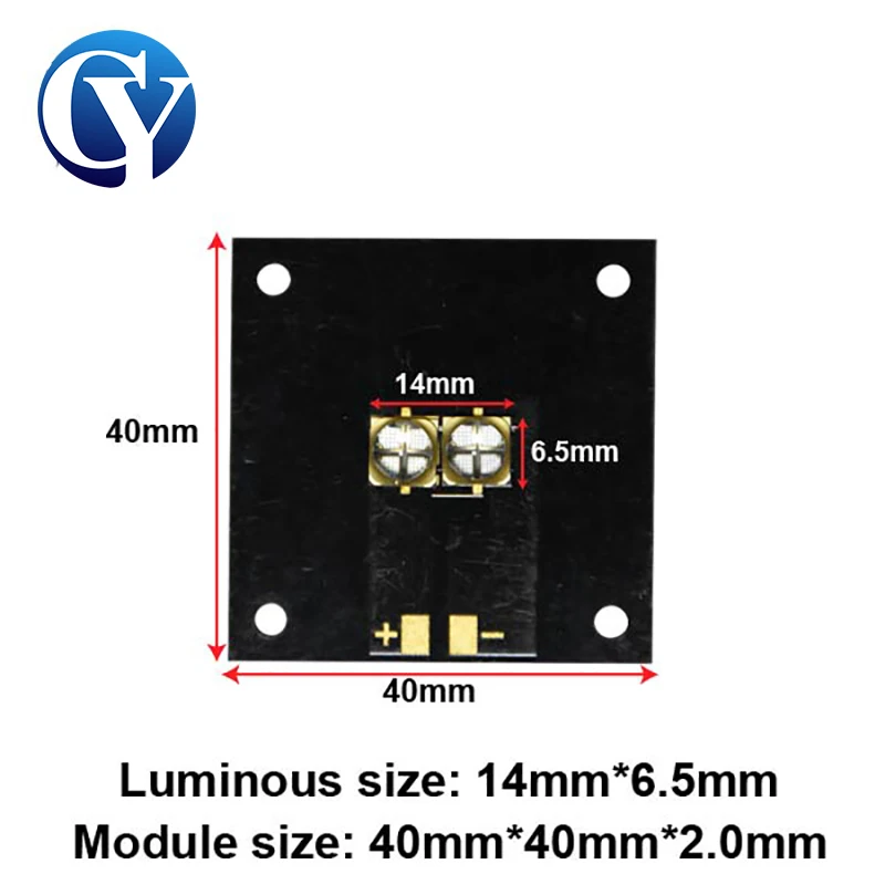 LED Module 20W Higt Power Curing Light Quartz Lens 365nm 395nm UV  Lamp For Resin  Printer