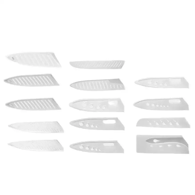Transparent White Plastic Kitchen Knife Blade Protector Knife Cases Protective Cover Eco-Friendly Material Kitchen Accessories