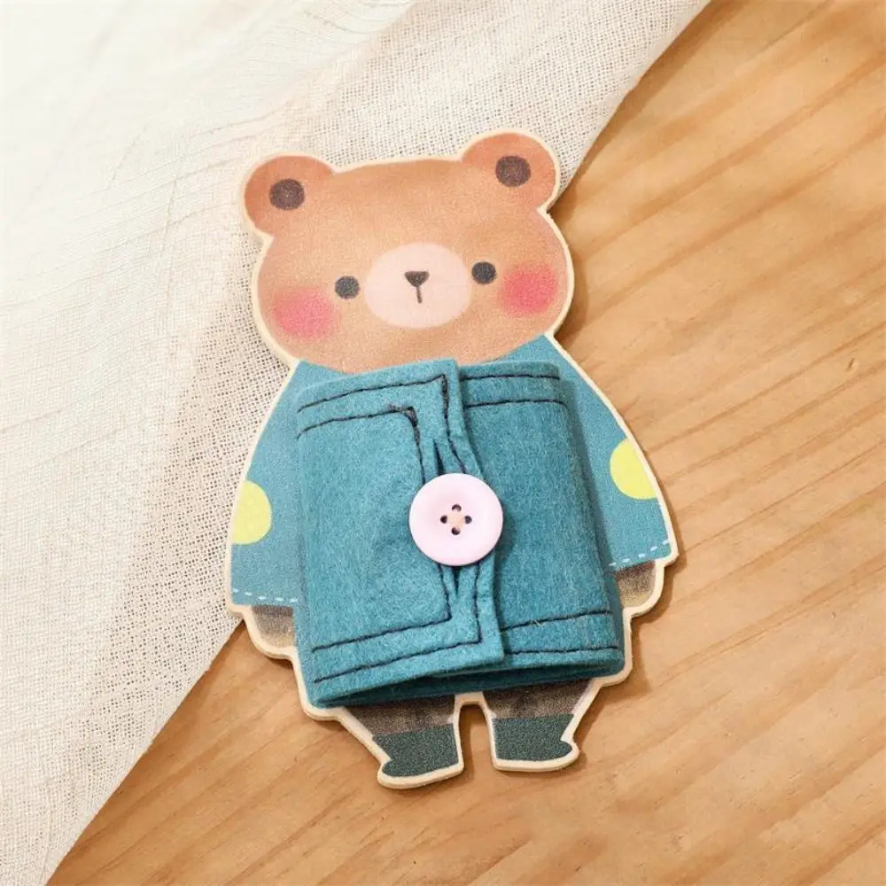 Usando roupas crianças montessori brinquedo cognitivo aprendizagem botão zíper educação precoce brinquedo mão-olho coordenação animal ocupado placa