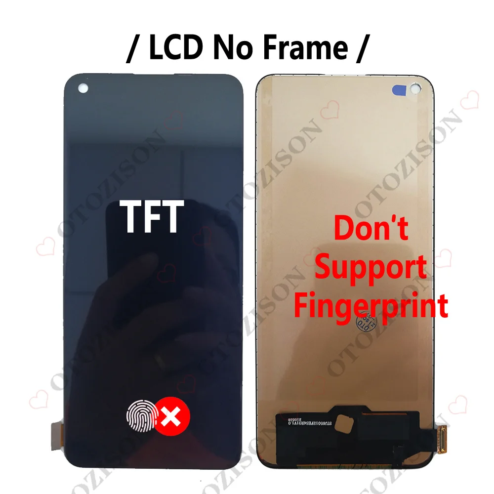 Incell CPH2211 LCD z ramką do OPPO Reno5 Z Wyświetlacz LCD Reno5Z 4G 5G Ekran dotykowy Digitizer Zespół Reno 5Z LCD