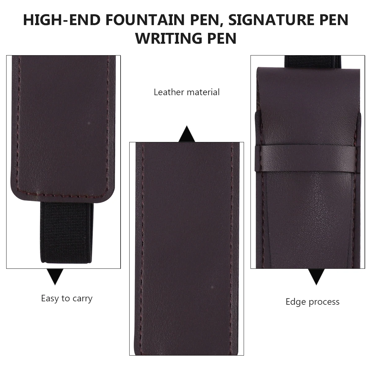 

Stylus Pen Storage Pouch Premium PU Durable Lightweight Elastic Bands Universal Writing Pen Case Handwriting Protective