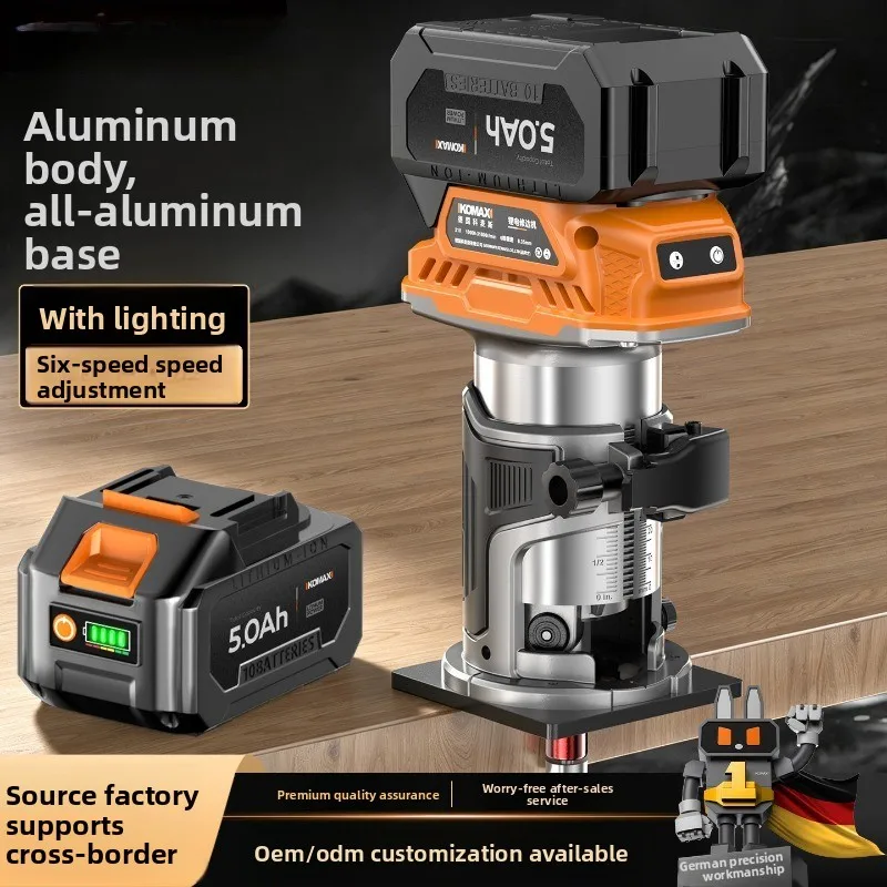 Brushless cordless trimmer woodworking slotting aluminum panel multi-functional engraving machine