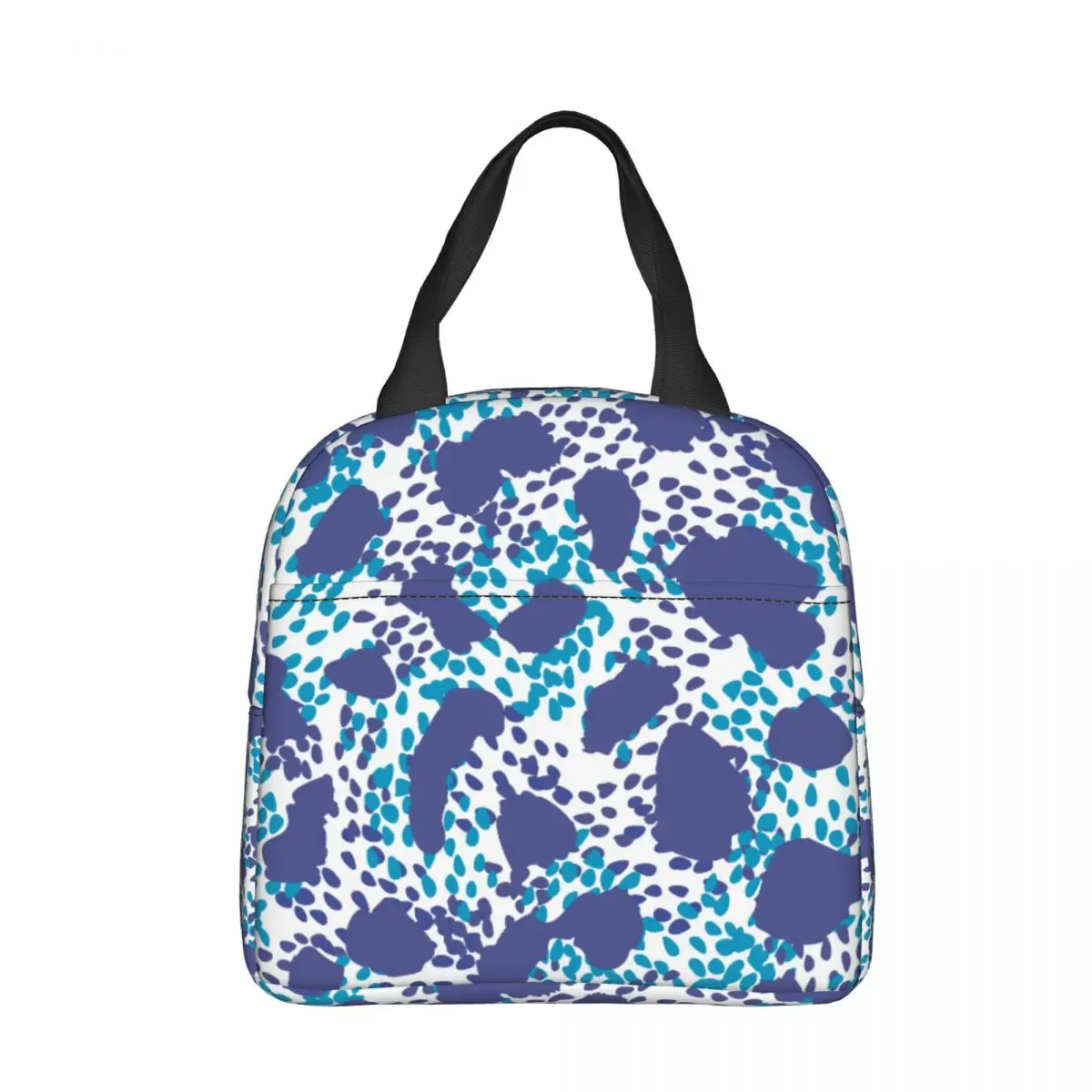 

Leopard Animal Fur Printing Insulated Lunch Bag Leakproof Lunch Container Cooler Bag Tote Lunch Box Office Travel Food Handbags