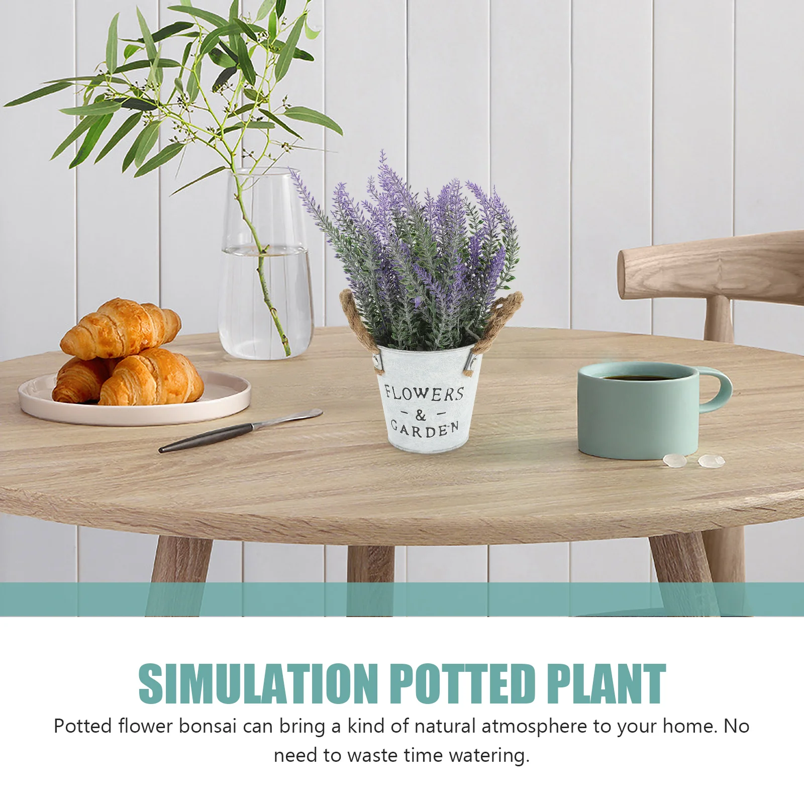 

Decor Simulated Lavender Ornaments Vintage Artificial Potted Plants Decoration Household