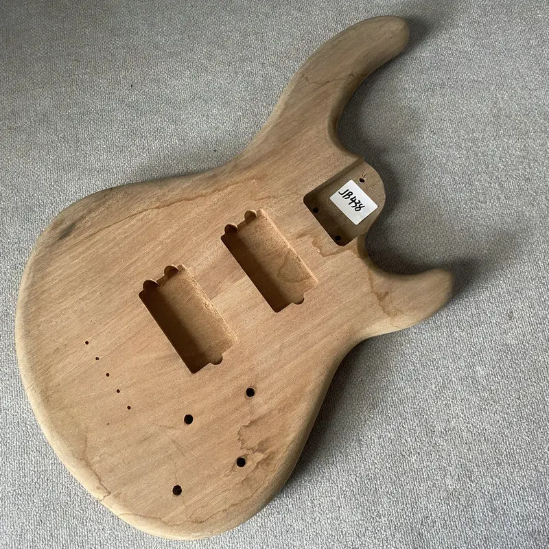 JB438 Custom Order Electric Bass Body in Natural Color Solid Redwood No paints Unfinished Wood Surface Dirty And Scratch