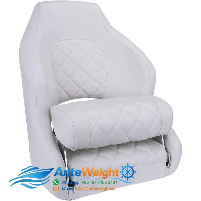 White Marine Captain Pontoon Boat Chair Bucket Captain Helm Boat Seat Yacht Boat Seat Manufacturer